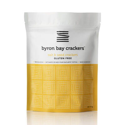 Byron Bay Crackers Gluten Free Salt & Seed Crackers - 115g