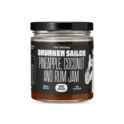 Pineapple coconut and rum jam